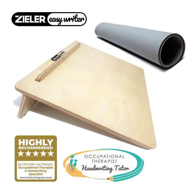 Alt view image 6 of 6 - Ergonomic A3 Writing Slope with GRIP MAT for Better Writing Posture & Comfort Easywriter. Lacquered Wood with 20° Angle. Suitable for Children & Adults. Space Saving Design
