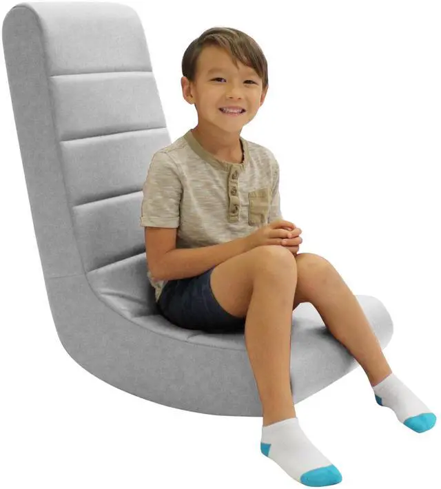 Main image of FDP Youth Soft Floor Rocker, Lightweight Gaming Chair for Kids, Children's Furniture Great for Holiday Gifting and Designed for Playing Video Games, Reading and Watching TV - Sterling