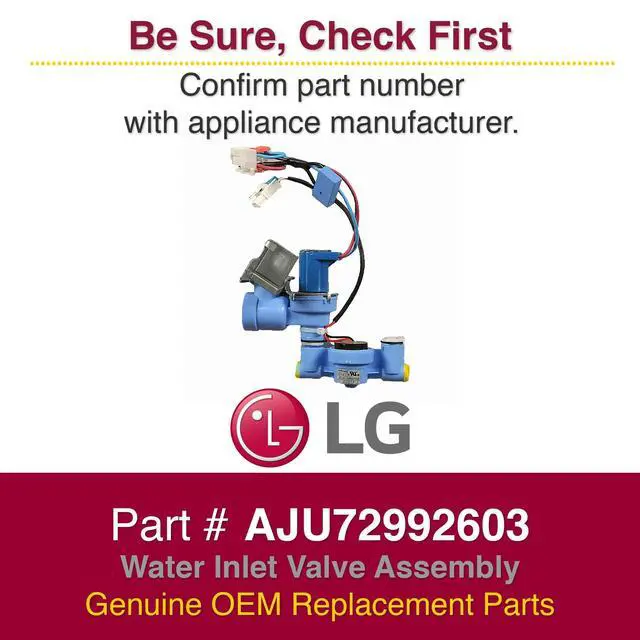 Alt view image 4 of 4 - AJU72992603 Refrigerator Water Inlet Valve Assembly Genuine OEM Replacement Part for Ice Maker and Water Dispenser