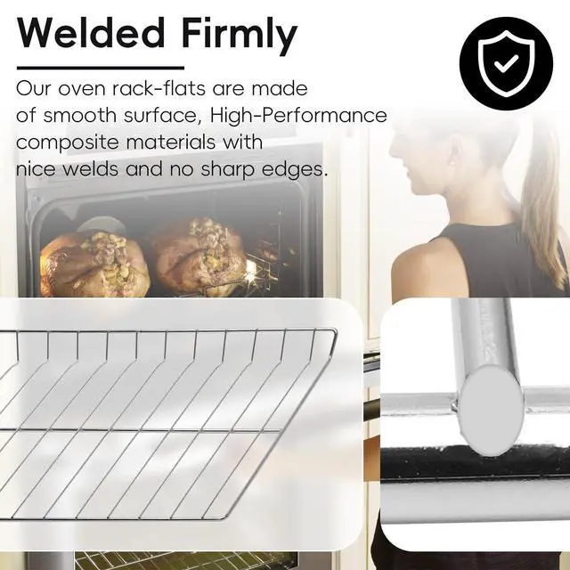 Alt view image 4 of 7 - 2 Pcs WPW10179152 W10179152 Range Oven Rack Replacement for Whirlpool | WPW10179152 Oven Rack Replaces WP4455488. 304 Stainless Steel WPW10179152 Compatible with Whirlpool Oven Accessories