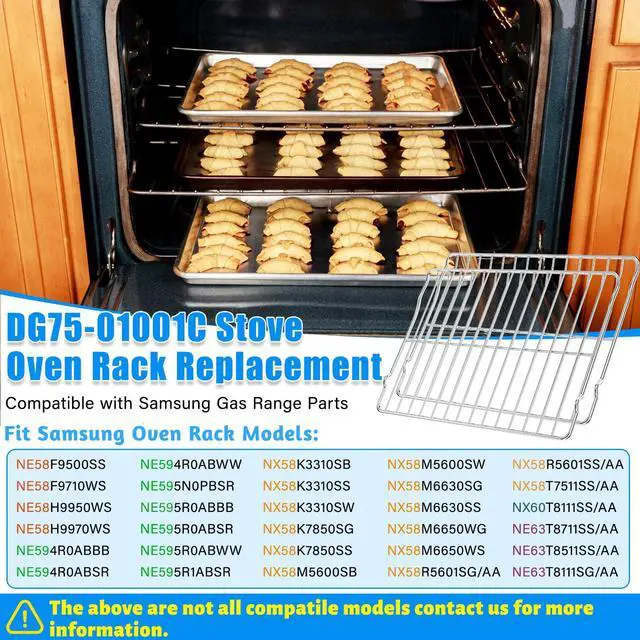 Alt view image 3 of 7 - DG75-01001C Oven Rack Replacement For Samsung Range/Stove/Oven Racks | DG75-01001C Gas Stove Rack Shelf,Stainless Steel DG75-01001D Oven Rack For Samsung Stove Parts NE63A6511SS NX60A6511SS