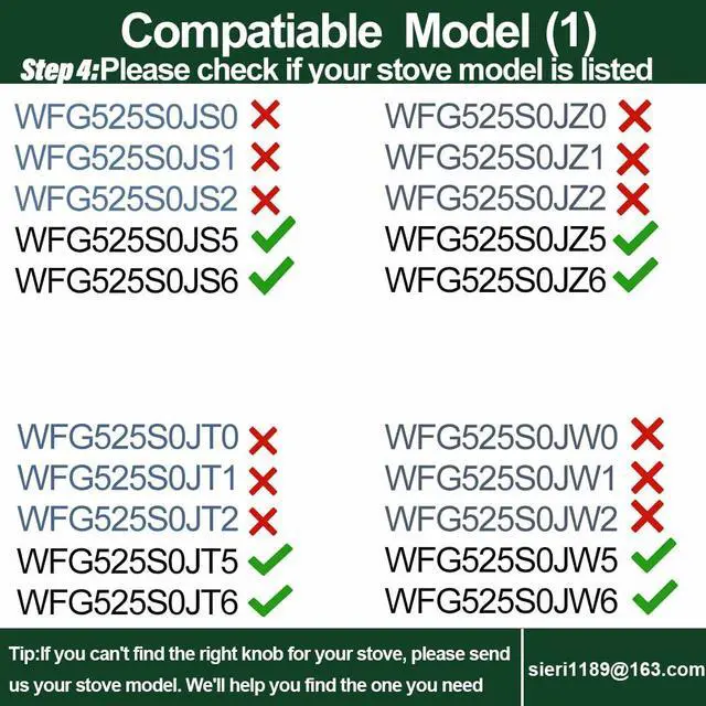 Alt view image 4 of 7 - W11510456 Knobs for Whirlpool WFG525S0JS5 WFG525S0JS6 Gas Stove | W11620567 Knobs for WFG525S0JZ5 WFG525S0JZ6 WFG535S0LS4 WFG535S0LS5 WFG535S0LZ4 WFG535S0LZ5 WFG550S0LZ4 WFG550S0LZ5 Gas Range