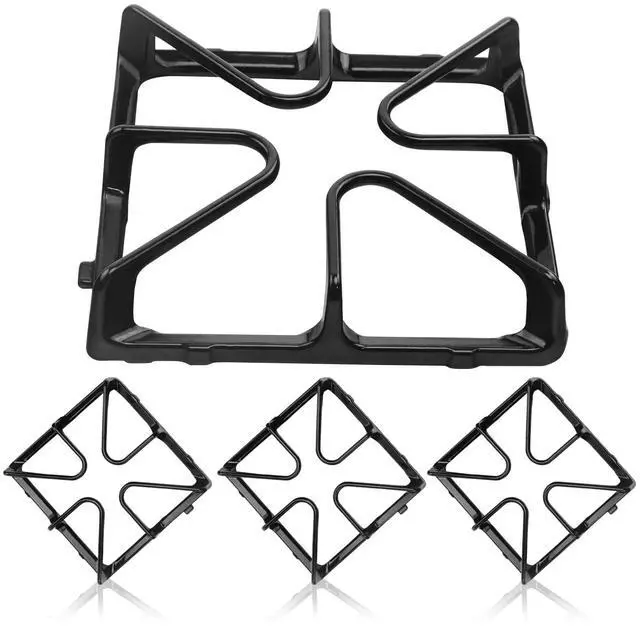 Main image of WB31K10034 Grate Replacement Parts for GE Burner Grate Stove Parts | Gas Stove Grates Replacement for GE Burner, General Electric Gas Range Parts Stove Surface Top Grate Cast Iron Rack, 4 Pack