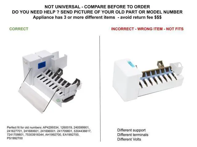 Alt view image 3 of 5 - 5303918344 CKD918344X Compatible with Electrolux, Frigidaire, Kenmore Ice Maker Kit Refrigerator fits Old # 5303918344