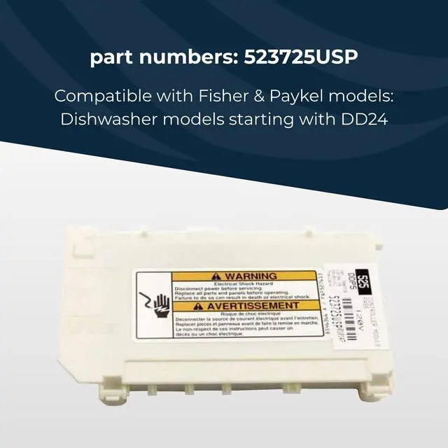 Alt view image 3 of 5 - Control Module 523725USP for Dishdrawer Dishwasher Models Starting with DD24 - OEM Dishwasher Control Module Replacement Part