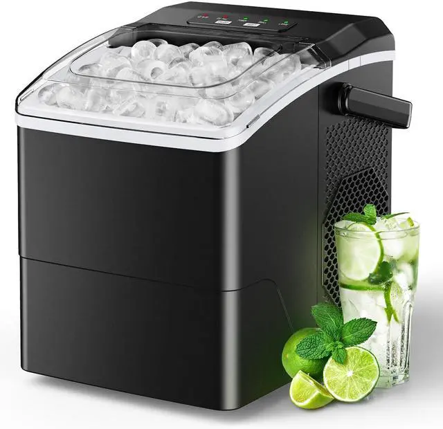 Main image of Countertop Ice Maker Machine, 26 lbs per Day, Fast Ice in 6 Minutes, Self-Cleaning Ice Maker, Compact Countertop Ice Machine for Home, Kitchen/Office/Parties,Black