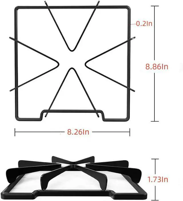 Alt view image 2 of 7 - 8053458 Burner Grate Gas Stove Grate 4 Pack | Replacement Whirlpoo WPW10268483 8053580 AP6018155 PS11751457