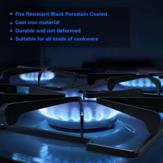 Alt view image 4 of 7 - 8053458 Burner Grate Gas Stove Grate 4 Pack | Replacement Whirlpoo WPW10268483 8053580 AP6018155 PS11751457