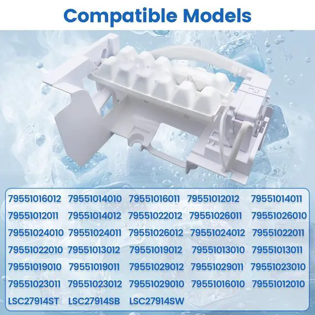 Alt view image 2 of 7 - 5989JA1005G Upgraded Ice Maker Assembly for LG and Kenmore Refrigerators | Ice Maker Suitable for Home Use; Food-Grade Ice Tray
