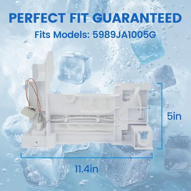 Alt view image 3 of 7 - 5989JA1005G Upgraded Ice Maker Assembly for LG and Kenmore Refrigerators | Ice Maker Suitable for Home Use; Food-Grade Ice Tray