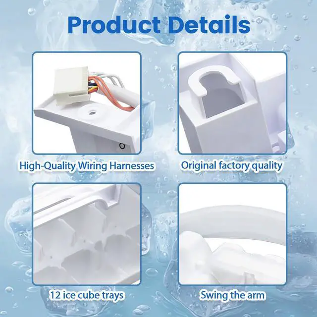 Alt view image 4 of 7 - 5989JA1005G Upgraded Ice Maker Assembly for LG and Kenmore Refrigerators | Ice Maker Suitable for Home Use; Food-Grade Ice Tray