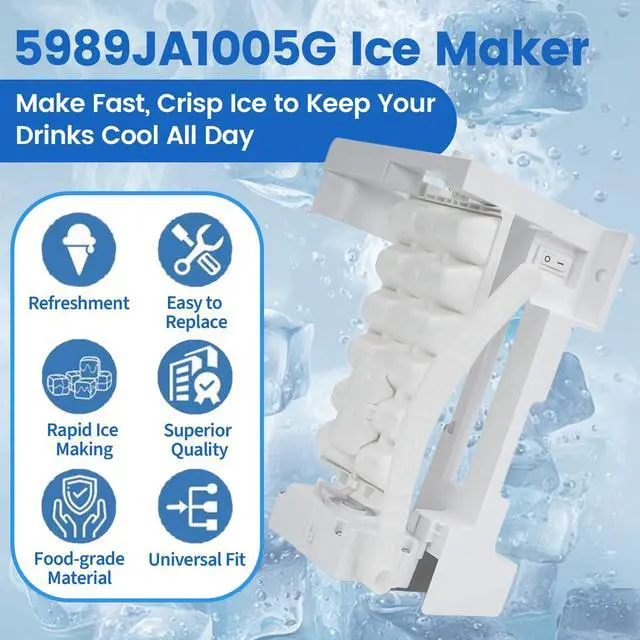 Alt view image 5 of 7 - 5989JA1005G Upgraded Ice Maker Assembly for LG and Kenmore Refrigerators | Ice Maker Suitable for Home Use; Food-Grade Ice Tray