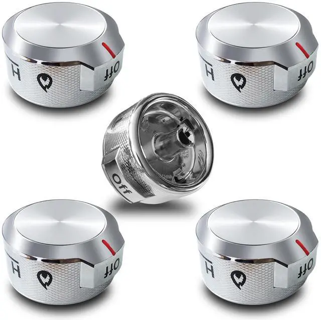 Main image of (5 Packs) W11030413 for Whirlpool KitchenAid Gas Stove knobs Replacements, W11030413 Control knob Replace W10643306 W10786063 W11027434 4461624 AP6038805 PS11770322 EAP11770322 knob