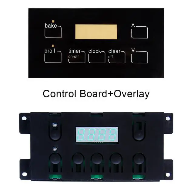 Alt view image 2 of 5 - 316455420 Oven Range Stove Clock Control Board 7 Button Control Board Clock Replacement(Include Overlay)