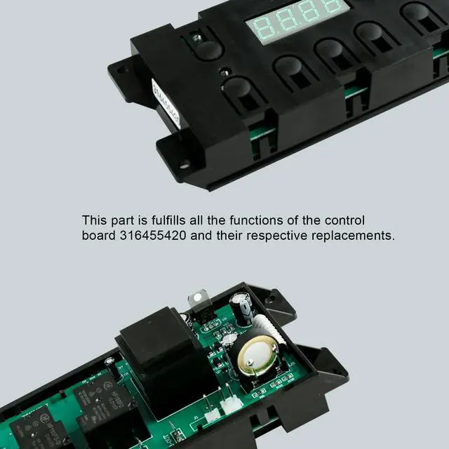 Alt view image 5 of 5 - 316455420 Oven Range Stove Clock Control Board 7 Button Control Board Clock Replacement(Include Overlay)