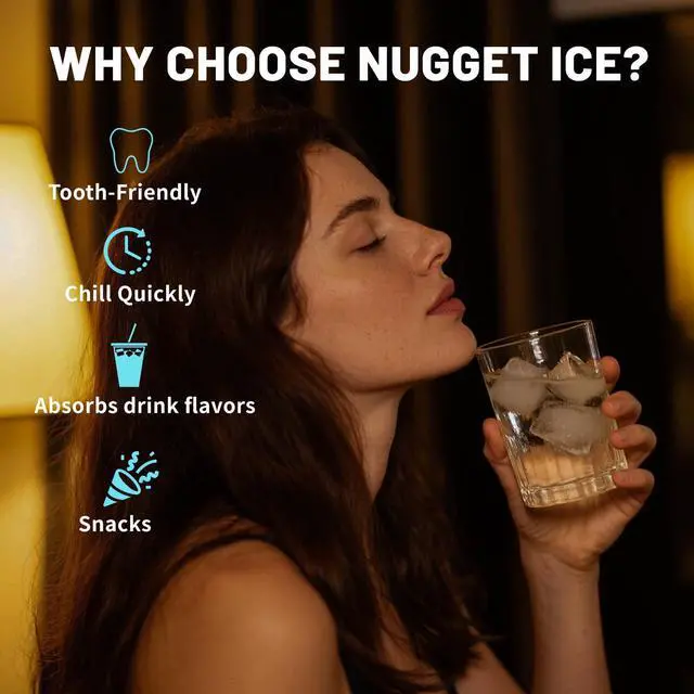 Alt view image 7 of 7 - Countertop Nugget Ice Maker with Chewable Soft Ice, 35lbs/24Hrs | High Capacity,Self-Cleaning&Automatic Dispensing,Quiet 45dB Operation for Home/Office/Bar (BPA-Free, LED Touch Panel)