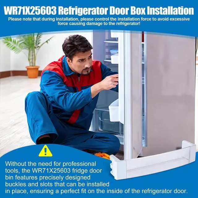 Alt view image 6 of 7 - WR71X25603 Bin-Door Compatible with General Electric Monogram. WR71X25603 Refrigerator Door Bin Replace AP5986500 WR71X10428 4362260 PS11726970 945735 AH651975 EA651975 PS658