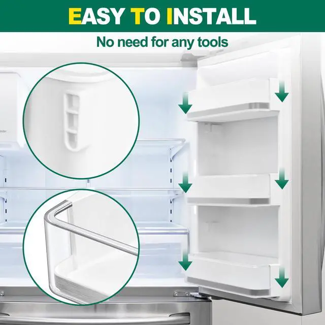 Alt view image 6 of 7 - Upgraded DA97-13805A Refrigerator Door Bin Shelf Replacement, Compatible with Samsung Refrigerator Right Door Shelf Parts RF28HMEDBSR RF24FSEDBSR RF28HMEDBBC AP5798292 PS8762447 Right Door Bin Shelves