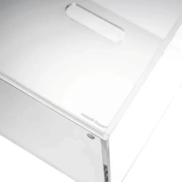 Alt view image 4 of 7 - Acrylic Hanging File Box Organizer, Letter Size, Clear | Files letter-size folders in clear acrylic style. Doubles as chic storage for the home office, bathroom or pantry