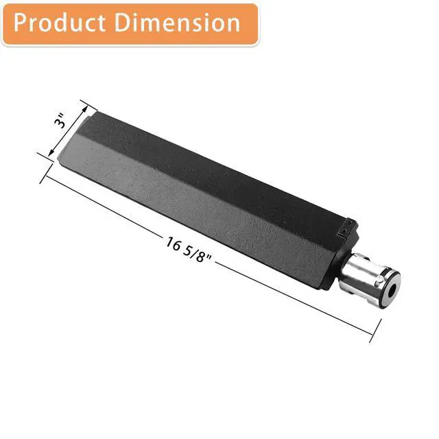 Alt view image 2 of 7 - SBGA79A Burner for Master Forge BG1793B-A BG179A BG1793B-A BG179A | Cast Iron Grill Burner Tube Replacement, 4 Pack Grill Burner, 16 5/8" x 3"