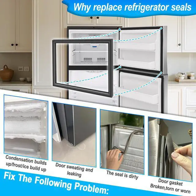 Alt view image 7 of 7 - Upgraded 28.66"x18.11" 242193209 Refrigerator Freezer Door Gasket Replacement Part Compatible with Frigidaire,Crosley and Kenmore Freezer Door Seal Replaces 3513465 AP5807083 PS9493821 EAP9493821