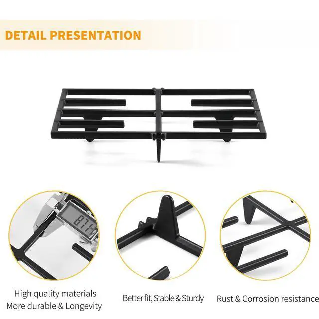 Alt view image 3 of 6 - WP9761557CB Small Burner Grate Replacement Parts for KitchenAid Gas Stove Parts Top Grate 9761557CB KGSS907SSS02 KGSS907SSS03 KGRS807SSS01 KitchenAid Whirlpool Range Cooktop Parts Insert Rack