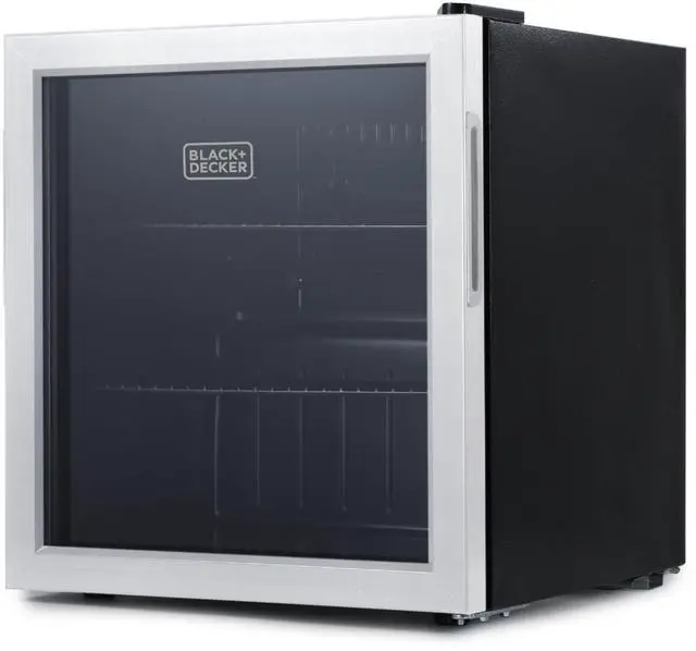 Main image of 1.7 Cu. Ft. Beverage Cooler, BDB16HS | Beverage Fridge with Double Pane Glass Door, Drink Fridge with 63-Can Capacity for Home Bar, Home Office and More