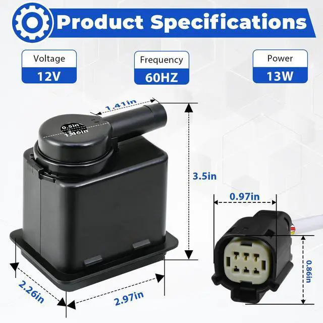 Alt view image 2 of 7 - W11542867 Ice Maker Circulation Pump, Ice Maker Water Pump Compatible with kitchenaid whirlpool jennair kenmore, Recirculating Pump Replaces W11176264 W11325175 W10747426 W11439191 W10908287