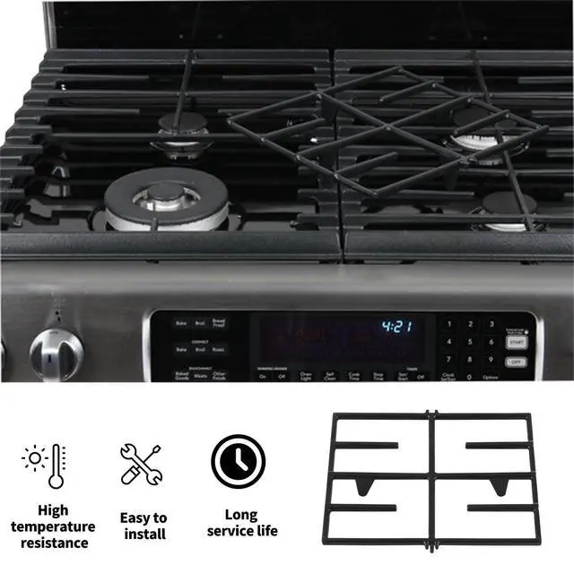 Alt view image 6 of 6 - WP9761557CB Small Burner Grate Replacement Parts for KitchenAid Gas Stove Parts Top Grate 9761557CB KGSS907SSS02 KGSS907SSS03 KGRS807SSS01 KitchenAid Whirlpool Range Cooktop Parts Insert Rack