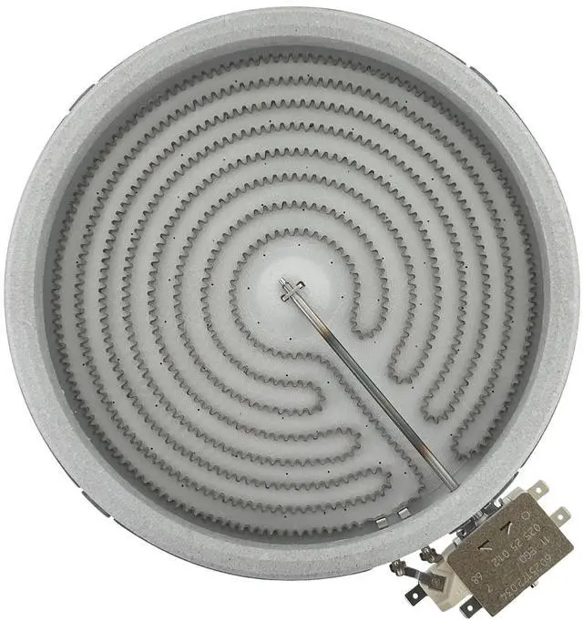 Main image of W10823697, W10823707 Range Cooktop 8" Radiant Surface Element Burner 2200watt OEM Replacement Parts, Replaces 316281900, W10248258, 318198834, 903118-9010