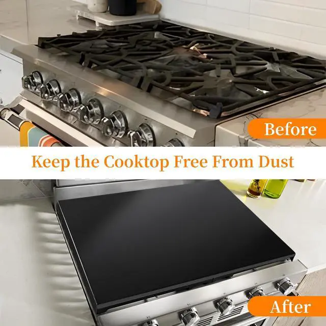 Alt view image 3 of 7 - Gas Noodle Board Stove Cover: Gas Stove Top Cover Stainless Steel, Gas Stove Cover Board for Gas and Electric Stove Range Expanding Kitchen Space, Black, Large Size 30"x 22"x2.6"