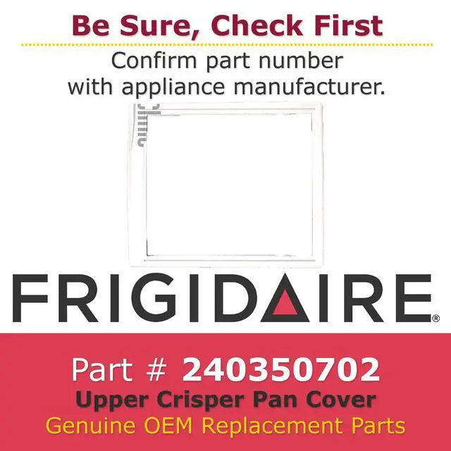 Alt view image 2 of 4 - GENUINE 240350702 Refrigerator Upper Crisper Pan Cover