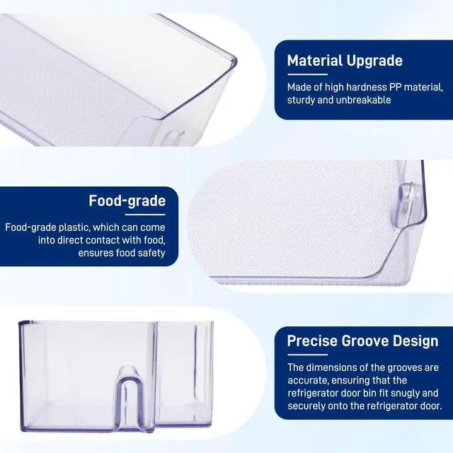 Alt view image 7 of 7 - DA97-20638A Refrigerator Door Shelf Compatible with Samsung Refrigerator Right Door Shelf, Refrigerator Door Shelf Replacement Models RS22T5201SR, RS27T5200SR, RS27T5561SR, and More (1Pack)