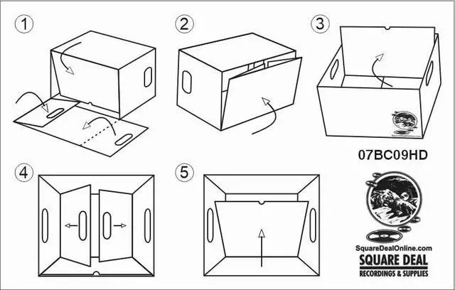Alt view image 7 of 7 - 7" 45rpm Vinyl Record Storage Box - Heavy Duty Cardboard with Removable Lid - Holds up to 200 7" Records - 5 Boxes #07BC09HD