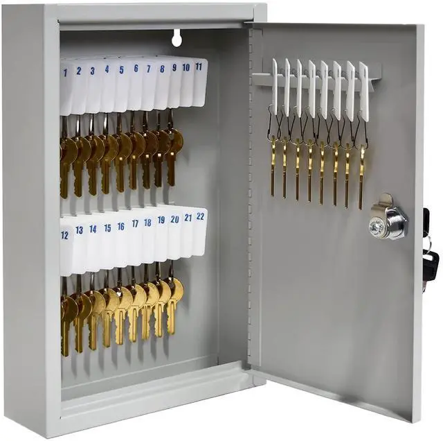 Main image of STEELMASTER 30 Key Cabinet | Single Lock Control Key Box | Welded 22 Gauge Steel Construction | Scratch Resistant | Write-On Key Tags for Easy Identification