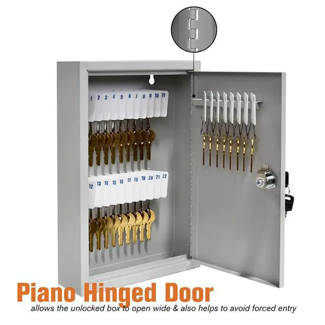 Alt view image 5 of 7 - STEELMASTER 30 Key Cabinet | Single Lock Control Key Box | Welded 22 Gauge Steel Construction | Scratch Resistant | Write-On Key Tags for Easy Identification