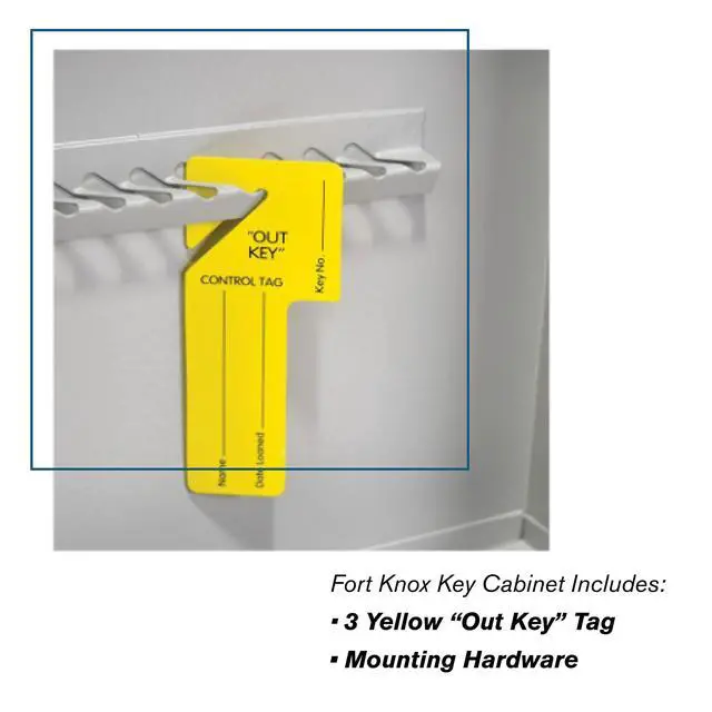 Alt view image 6 of 7 - STEELMASTER 30 Key Cabinet | Single Lock Control Key Box | Welded 22 Gauge Steel Construction | Scratch Resistant | Write-On Key Tags for Easy Identification