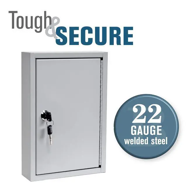 Alt view image 4 of 7 - STEELMASTER 30 Key Cabinet | Single Lock Control Key Box | Welded 22 Gauge Steel Construction | Scratch Resistant | Write-On Key Tags for Easy Identification