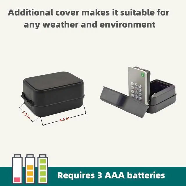 Alt view image 4 of 5 - Smart Key Lock Box for Outdoor, Waterproof Key Safe with Code, APP Bluetooth Control Lockbox
