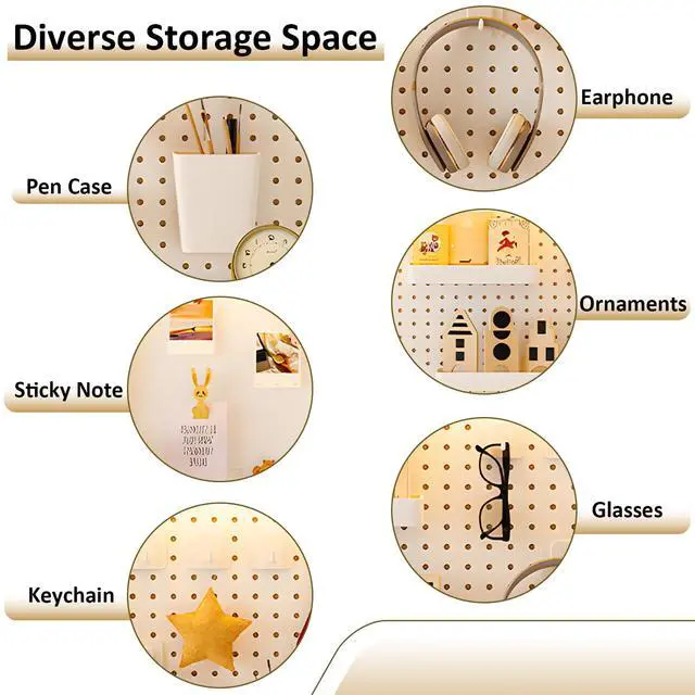 Alt view image 7 of 7 - Desktop Hutch Bookshelf with Pegboard,Desk Organizer Shelf Bookcase, Countertop Storage Organizer Rack for Dorm Office Home Dormitory (White, 95CM/37.4IN)
