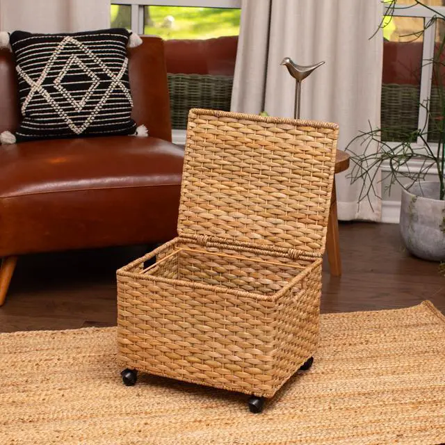 Alt view image 6 of 7 - Seagrass Rolling File Cabinet | Office Storage | Home | Natural