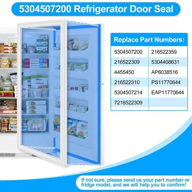 Alt view image 3 of 7 - UPGRADED 5304507200 Refrigerator Door Gasket Compatible with Frigidaire Freezer Door Gasket 5304408631 5304507214 216522309 216522310 216522359 Door Gasket Seal For Kenmore Refrigerator Door Gasket