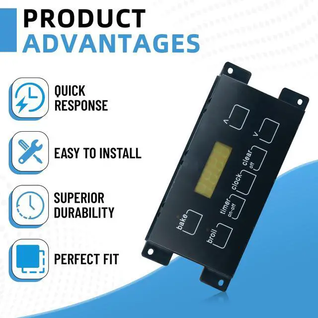 Alt view image 2 of 6 - 316455430 Oven Range Stove Clock Control Board Replacement Compatible with Kenmore Replaces 1197179 AP3959388