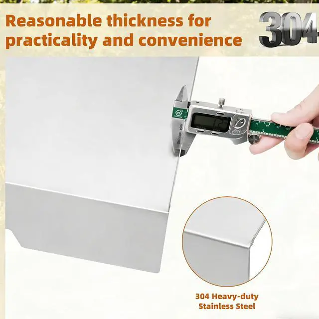 Alt view image 5 of 7 - 304 Stainless Steel Drip Pan for Traeger Pro 34, BCA006 KIT0786 | Heavy-duty 304 stainless grease tray for select Traeger 34 grills; replaces BCA006/KIT0786. Check 32.5 x 15.5 in size