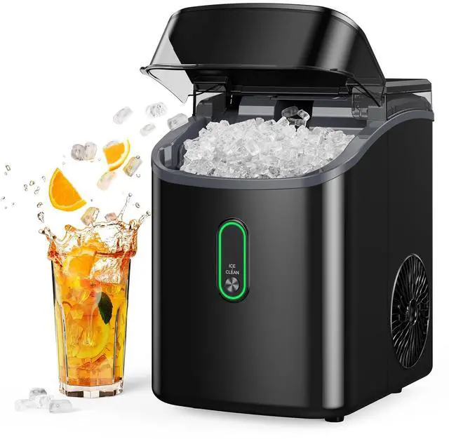 Main image of Nugget Ice Maker Countertop, Pebble Ice Maker with Soft Chewable Ice, One-Click Operation Ice Machine with Self-Cleaning, 33lbs/24H for Home,Kitchen,Office