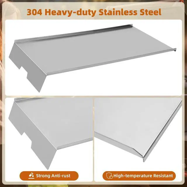 Alt view image 7 of 7 - 304 Stainless Steel Drip Pan for Traeger Pro 34, BCA006 KIT0786 | Heavy-duty 304 stainless grease tray for select Traeger 34 grills; replaces BCA006/KIT0786. Check 32.5 x 15.5 in size