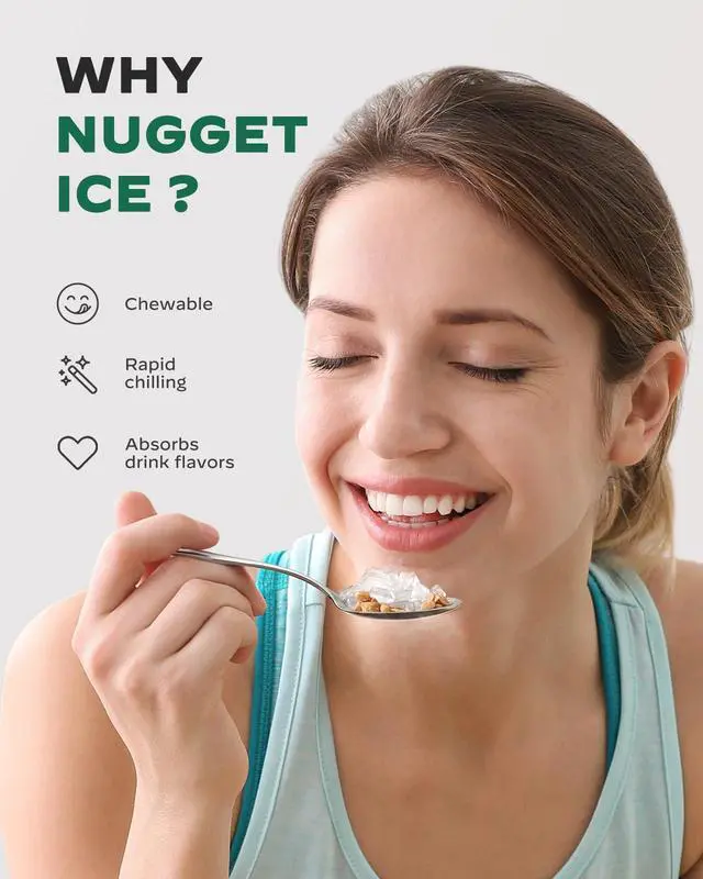 Alt view image 2 of 7 - Nugget Ice Maker Countertop, Pebble Ice Maker with Soft Chewable Ice, One-Click Operation Ice Machine with Self-Cleaning, 33lbs/24H for Home,Kitchen,Office