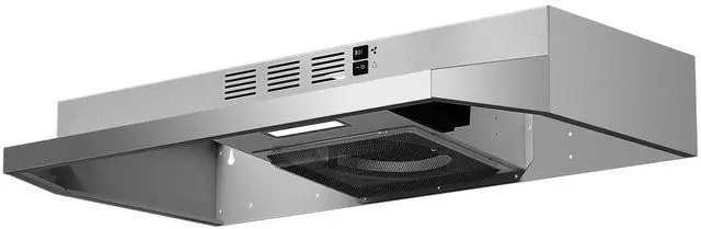 Main image of Stainless Steel Under Cabinet Range Hood, Slim Kitchen Vent Hood Ducted/Ductless Convertible with 2 Speed Exhaust Fan, 3-Layer Aluminum Filters,LED Lights (Matte, 30)