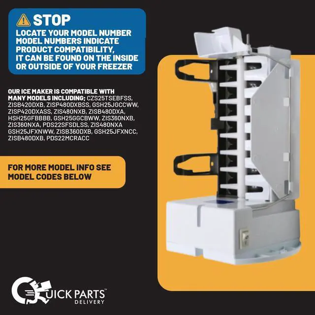 Alt view image 3 of 7 - QPD Upgraded Ice Maker Replacement Kit for GE Refrigerators - Replaces WR30X10093, WR30X10061, and More
