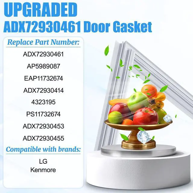 Alt view image 4 of 7 - Upgraded ADX72930461 Refrigerator Door Gasket Compatible with LG Refrigerator Door Gasket LFX31945ST LFXS30796S LFXC24726S LFX25991ST Door Gasket Seal ADX72930414 ADX72930453 LG Fridge Door Seal Right